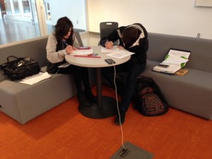 students working